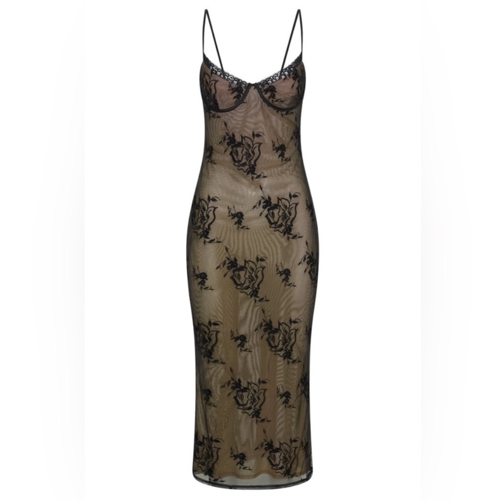 Elegant Black Lace Slip Dress